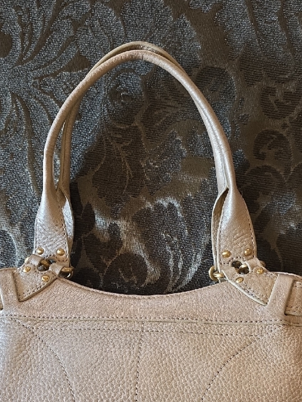 Cole Haan Blush Beige Leather Shoulder Bag with Gold Hardware - Picture 9 of 15